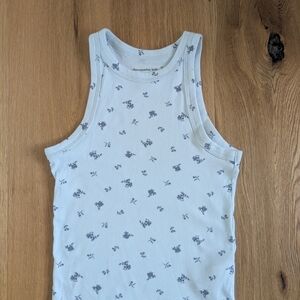 Abercrombie Kids Sky Blue Floral Tank Top